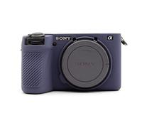 MUZIRI KINOKOO Étui Sony A6700, Housse de Protection en Silicone Souple avec Surface Givrée, Prise Améliorée pour Appareil Photo Numérique Sony A6700/ Alpah 6700 - Anti-Rayures Slim - Bleu