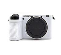 MUZIRI KINOKOO Étui Sony A6700, Housse de Protection en Silicone Souple avec Surface Givrée, Prise Améliorée pour Appareil Photo Numérique Sony A6700/ Alpah 6700 - Anti-Rayures Slim - Blanc