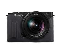 MUZIRI KINOKOO Housse Compatible avec Panasonic Lumix DC-S9 Appareil Photo, Demi-étui de Protection en Cuir véritable pour Appareil Photo Hybride Lumix S9 - avec Ouverture en Bas et poignée - Noir