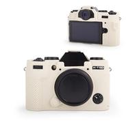 MUZIRI KINOKOO Housse de Protection Compatible avec Fujifilm X-T50 Appareil Photo numérique, Souple et léger Étui en Silicone en Caoutchouc Souple Fuji XT50 X-T50 avec Surface givrée - Blanc Cassé