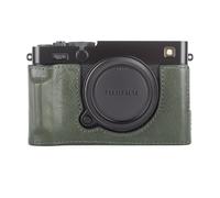 MUZIRI KINOKOO Housse pour Fuji X-E5, Demi-étui en Cuir véritable conçu pour Fujifilm X-E5/Fuji XE5 Appareil Photo numérique, avec Compartiment pour Batterie et poignée intégrée - Vert
