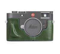 MUZIRI KINOKOO Housse pour Leica M11 M11-P M EV1, Demi-étui de Protection Cuir véritable Haut de Gamme pour Appareil Photo Leica M11/M11-P/M-EV1, avec poignée et Ouverture sur Le Dessous - Vert