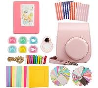 MUZIRI KINOKOO Instax mini 11 Accessoires Lot de 8 Accessoires Compatible avec Fujifilm Instax Mini 11 Kit de Sac Appareil photo 6 Filtre et Selfie Rose