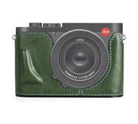 MUZIRI KINOKOO Leica Q3 Housse, couche supérieure en cuir véritable Leica Q3 Housse de protection semi-rigide version premium - avec ouverture au fond pour un accès immédiat à la batterie et à la