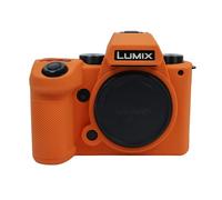 MUZIRI KINOKOO Lumix S5 II/Lumix S5 II X Housse de Protection, Étui en Silicone Souple pour Panasonic DC-S5 II/DC-S5 II X Caméra - Antidérapant et Anti-Rayures - Prise en Main Améliorée - Orange