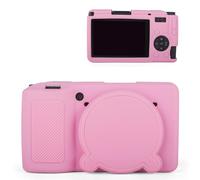 MUZIRI KINOKOO Silicone Housse pour Ricoh GR IV Camera - Étui de Protection Souple pour GR IV/GR4 avec Cache-Objectif Amovible - Léger, antidérapant et Anti-Rayures - Rose