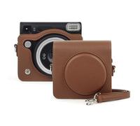 MUZIRI KINOKOO SQ40 Étui pour appareil photo instantané Fuji Instax SQ40 - Étui de protection avec bandoulière réglable, marron, Style rétro