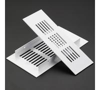 MUZIT Couvercle de Grille d'aération 150 mm, 2 pièces Ventilation en Alliage d'aluminium Interne Blanche persienne for la Garde-Robe Placard(150x225 mm)
