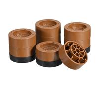 MUZIT Ensemble de 4 rehausseurs Meubles Ronds, Hauteur 5 cm, lit réglables for Cadre, Table, Bureau, Pied canapé, supporte 1 300 LB(Brown,2.36")