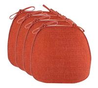 MUZIT Ensemble de Coussins, Ensemble de Coussins for chaises de Cuisine, 4 pièces, Coussins de siège Amovibles avec Attaches, épais, for Salon, Salle à Manger et Bureau, Confortables et élégants