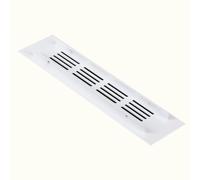 MUZIT Grille de Ventilation Blanche en Alliage d'aluminium, 50x100mm-400mm avec vis for Placard, Armoire, d'armoire(50x200mm)