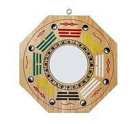 MUZIT Miroir Feng Shui, en Bois de pêcher, for la Protection(16cm)