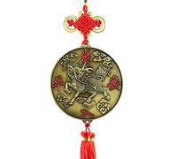 MUZIT Miroir Feng Shui, Miroir Kirin Gossip de 3,8 Pouces en métal for Porte Maison, Artisanat, Bagua