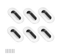 MUZIT Poignée de porte dissimulée, 6 pièces Tatami poignée encastrée cachée poignées coulissante encastrées doigt intégrées dissimulées cachées(Round,64mm)