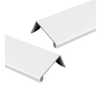 MUZIT Poignée de porte dissimulée, poignées invisibles en alliage d'aluminium for meubles, dissimulées for placard cuisine, bord doigt, bouton 2 pièces(White,Length 800mm)