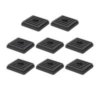 MUZIT Rehausseur de Meubles, 8 rehausseurs lit, Bloc Levage carré Robuste empilable jusqu'à 0,5 Pouces, rehausseur en Plastique for Bureau, Chaise, Table, Pieds canapé(2.48" x 2.48" x 0.51")