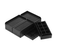 MUZIT Rehausseur de Meubles, Paquet 4 rehausseurs lit rectangulaires, réglables Robustes à Bord en L 3,15 Pouces for Table canapé-lit et élévateur canapé(Black,1.6")