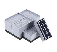MUZIT Rehausseur de Meubles, Paquet 4 rehausseurs lit rectangulaires, réglables Robustes à Bord en L 3,15 Pouces for Table canapé-lit et élévateur canapé(Gray,2.95")