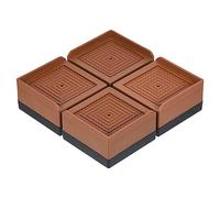 MUZIT Rehausseur de Meubles, rehausseurs 4,3 Pouces, pièces lit carrés Bloc Levage canapé réglable for rallonge for Bureau(Brown,3" x 3" x 1.5")