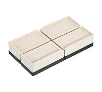 MUZIT Rehausseur de Meubles, rehausseurs 4,3 Pouces, pièces lit carrés Bloc Levage canapé réglable for rallonge for Bureau(Beige,4.5" x 2.4" x 1.5")
