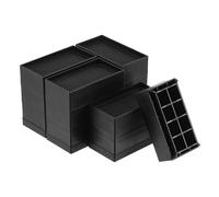 MUZIT Rehausseurs de Meubles, Paquet 4 rehausseurs lit rectangulaires, réglables Robustes à Bord Complet 2,95 Pouces for Table canapé-lit et élévateur canapé(Black,4.33")