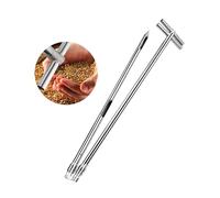 MUZIT Sonde d'échantillonnage de Sol, sonde de Sol en Acier Inoxydable, Tube Double Couche Pliable en Acier, for l'agriculture, Les céréales Multiples(3m/38MM)