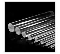 MUZIT Tiges circulaires en acrylique, 2 pièces, tiges rondes transparentes de 22 à 30 mm diamètre et 500 longueur, for bricolage, décoration fête, jardinage(38mm)
