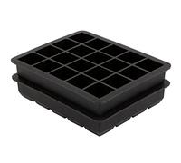 MUZIYU Silicone glaçons Cube moules, Lot de 2, 2,5 cm Glaçons, bac à glaçons Chill Moule à glaçons, 20 Pro Coque Noir