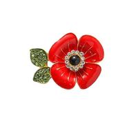 Muzoira Broche coquelicot commémorative de la Première Guerre mondiale, broche en forme de fleur en émail et résine, accessoire polyvalent