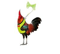 Muzoira Harnais de poitrine réglable en nylon pour volaille et petits animaux de compagnie, corde de traction confortable et respirante pour poulet, canard, oie, chat et chien (taille M, jaune)