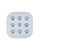 muzoira Lot de 2 moules en silicone en forme d'os de patte de chat pour décoration de gâteau, chocolat, bricolage, bougie, savon, sac en polypropylène (1#Transparentb793)