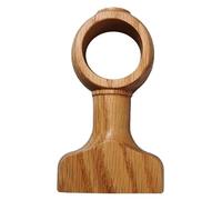 muzoira Lot de 2 supports de tringle à rideaux en bois massif - Supports simples et doubles avec embouts décoratifs (couleur naturelle)