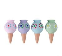 muzoira Lot de 4 piquets d'arrosage automatique en terre cuite pour plantes en pot intérieur/extérieur