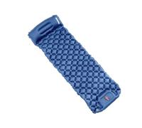 muzoira Matelas de couchage gonflable avec oreillers - Pompe intégrée ultralégère pour camping, voyage, randonnée (bleu foncé)