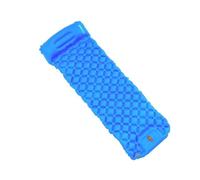muzoira Matelas de couchage gonflable avec oreillers - Pompe intégrée ultralégère pour le camping, les voyages, la randonnée (bleu roi)