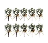 Muzrunq Berry tiges de pin Branches réalistes Choix de Noël Holidie Holidroal Chics Floral Holly Berry Stems Festival Home Decor pour Le Sapin de Noël