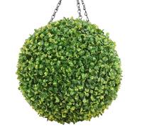 Muzrunq Boule de buis Vert de 18 cm, Boule buis Artificiel en Plastique résistant aux UV pour extérieur, Jardin, Balcon, terrasse, Porte d'entrée