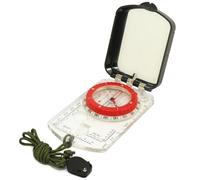 Muzrunq Boussole de visée, Boussole de déclinaison réglable avec Miroir, Carte randonnée d'orientation Portable Multifonction, Lecture clinomètres randonnée