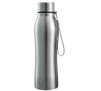 Muzrunq Bouteille d'eau en acier inoxydable, capacité de 1 000 ml, anti-fuite, portable, à paroi simple, avec cordon de serrage, pour l'école, le bureau, la salle sport, la course à pied