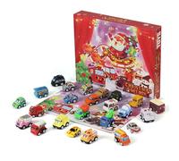 Muzrunq Calendrier de l'Avent de Noël 2024, 24 Jours Calendrier Compte à rebours Noël avec 24 Carreau Traction, 2024 pour Enfants