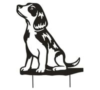 Muzrunq Chiens Stakes pour extérieur Adorable Animal Metal Art Garden Jardin décoratif DÉCORATIF DOGNES DÉSINIRES Payer Jardin, enjeux décoratifs, Cour pour Chiens, décoration métallique