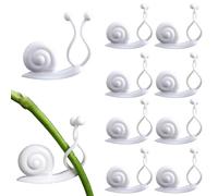 Muzrunq Clips muraux de Vigne de Plantes 10pcs Scume-a adhésif en Forme d'escargot Clips Plante Presque Support Lutte Contre Le Mur en Plastique pour intérieur extérieur, Blanc