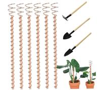 Muzrunq Copper Garden Stakes 6pcs 12 Pouces Decorative Plant Stakes High Yield Eco-Friendly Electroculture Copper Gardening Antenne pour Les Plantes, Les Fruits et Les légumes Garden