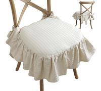 Muzrunq Coussin de Chaise à Volants, Coussins de Chaise à Manger en Coton en Coton 17x18 Pouces avec Coussins siège siège Lavable glissière Non glissée Fermeture glissière pour chaises res