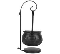 Muzrunq Décorations d'halloween Chaudron de sorcière en Plastique avec Support et lumières Bol à Bonbons d'halloween pour Accessoires Bonbons Petits Jouets Pièce de Monnaie