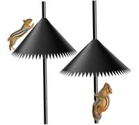 Muzrunq Déflecteur Anti-écureuils, 48 cm, avec Bords Pointus, 2 pièces, résistant aux intempéries, avec Tournevis et Petite clé, pour terrasse, Jardin, extérieur, Cadeaux
