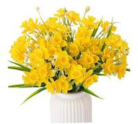 Muzrunq Jonquilles Fleurs artificielles, 6pcs 14, 6 Pouces jonquilles artificielles Qui Ont l'air réelles, Fleurs Jaunes pour la Maison du Jardin de Jardin.