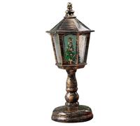 Muzrunq Lanterne de Noël Lantern Lantern avec lumière Chaude 8x3x3 Pouces USB/Lampes hexagonales à Batterie à Batterie Lanterne de Snow Globe Lanterne pour la Table de cheminée Porche