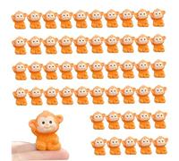 Muzrunq Mini Animaux en résine, Singe en résine, Animal, 50 pièces, Mini Figurines, Accessoires de Jardin féerique pour Paysage de Mousse, Bricolage, Terrarium, décoration d'intérieur.