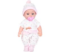 Muzrunq Mini poupées bébé, 12 Mini poupées Mignonnes avec Une tétine, Nouveau-né réaliste aux Yeux Ouverts, Corps Complet en Caoutchouc et Silicone Souple, poupée avec vêtements pour Enfants, Style1